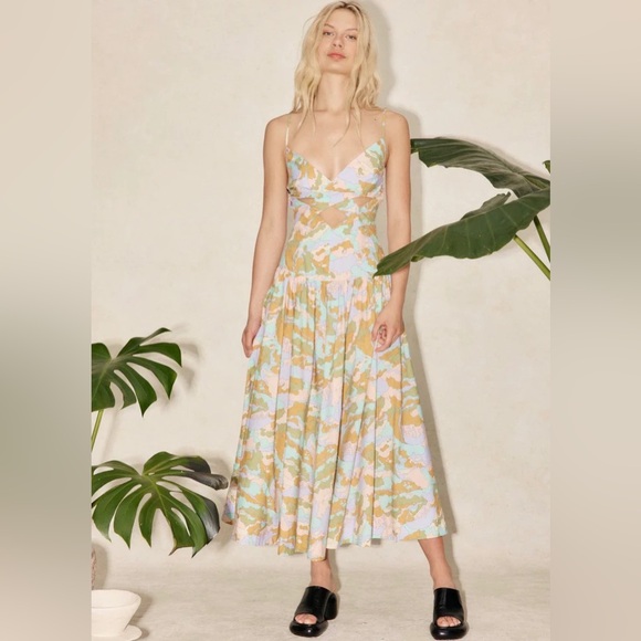 Alemais Dresses & Skirts - Alemais graphic-print organic cotton dress size 8 AUS